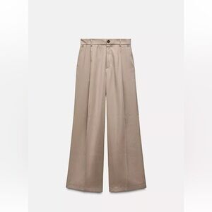 Zara Wide Leg Pants in Beige